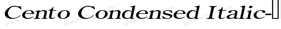 Cento Condensed Italic字体转换